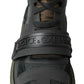 Elegant Combat Boots in Black and Military Green
