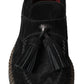 Chic Black Suede Espadrille Sneakers