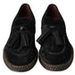 Chic Black Suede Espadrille Sneakers