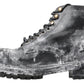 Elegant Leather Combat Boots in Black