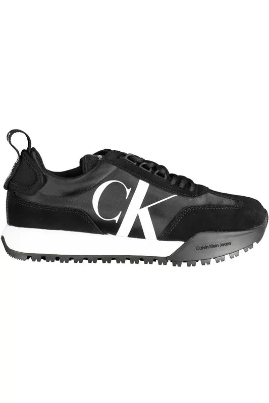 Black Leather Women Sneaker