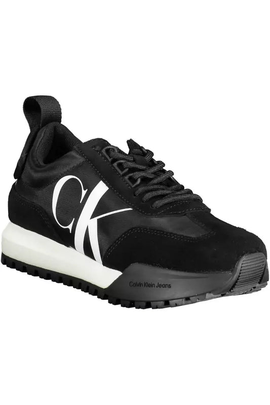 Black Leather Women Sneaker