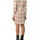 Elegant White Pleated Rose Print Dress