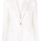 Elegant White One-Button Blazer Jacket