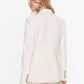 Elegant White One-Button Blazer Jacket