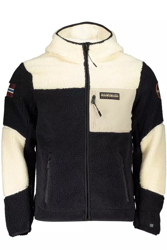 Black Polyester Men Jacket