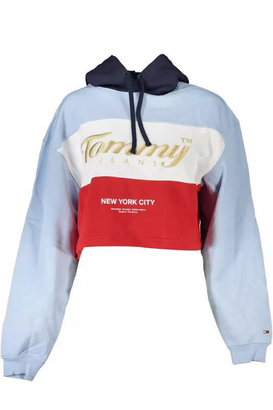 Blue Cotton Women Sweater