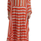 Elegant Striped Silk Maxi Dress