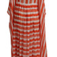 Elegant Striped Silk Maxi Dress