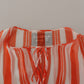 Elegant Striped Silk Maxi Dress