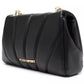 Elegant Black Crossbody with Gold Chain Accent