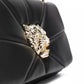 Elegant Black Crossbody with Gold Chain Accent