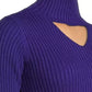 Lavish Ribbed Longline Dress with High Neck