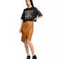 Chic Eco-Leather Pleated Skirt with Statement Slit