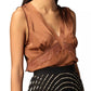 Elegant Silk Blend V-Neck Lace Top