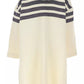 Elegant Striped Wool Blend Coat
