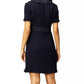 Elegant Tweed-Textured V-Neck Rinaldo Dress