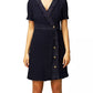 Elegant Tweed-Textured V-Neck Rinaldo Dress