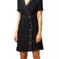 Elegant Tweed-Textured V-Neck Rinaldo Dress