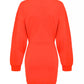 Chic Red Logo Sweatshirt Dress