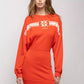 Chic Red Logo Sweatshirt Dress