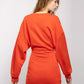 Chic Red Logo Sweatshirt Dress