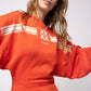Chic Red Logo Sweatshirt Dress