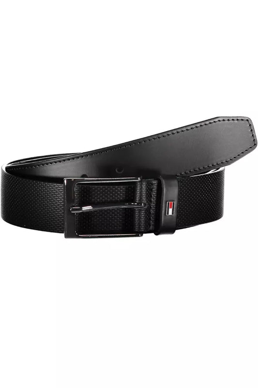 Black Leather Men Belt