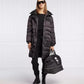 Chic Brown Coat with Removable Hood & Sleeves