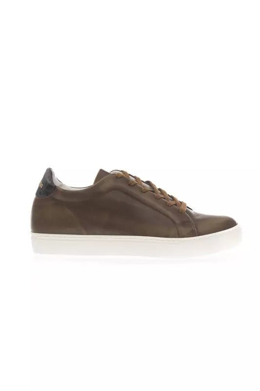 Brown Leather Men Sneaker