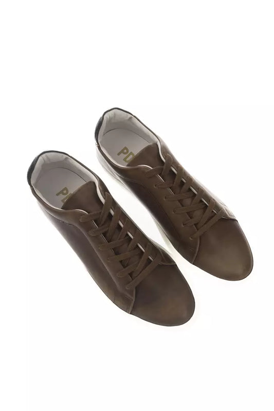 Brown Leather Men Sneaker