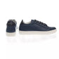 Blue Leather Men Sneaker