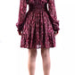Abstract Print V-Neck Fil Coupe Dress