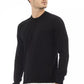 Black Viscose Men Sweater