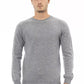 Gray Viscose Men Sweater