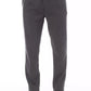 Gray Polyester Men Pants