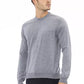 Light Blue Viscose Men Sweater