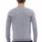 Light Blue Viscose Men Sweater
