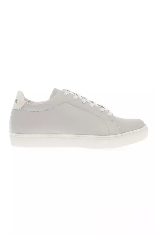Gray Leather Men Sneaker