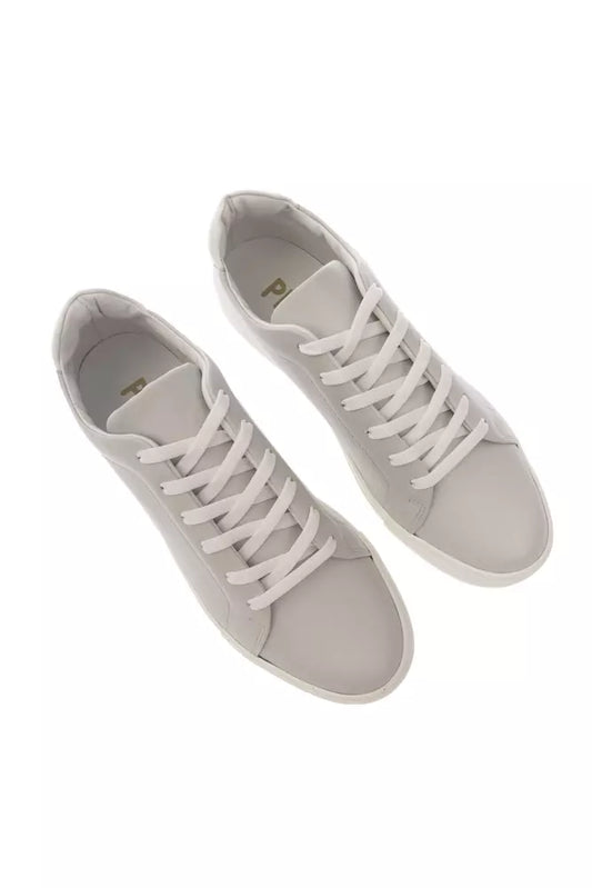 Gray Leather Men Sneaker