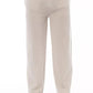 Beige Wool Men Pant