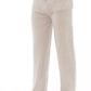 Beige Wool Men Pant