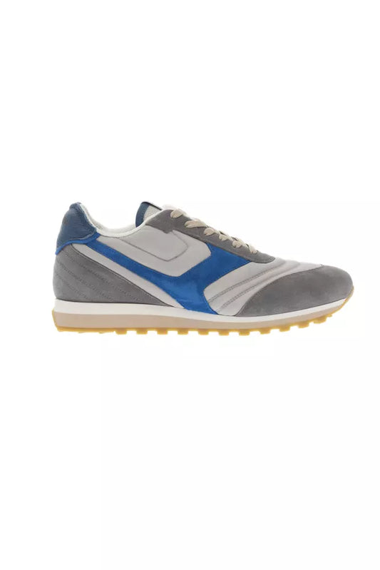Gray Leather Men Sneaker