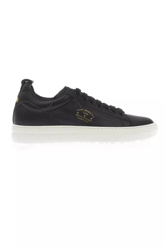 Black Leather Men Sneaker