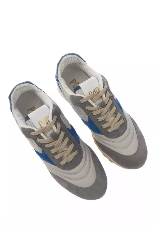 Gray Leather Men Sneaker