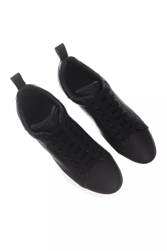 Black Leather Men Sneaker