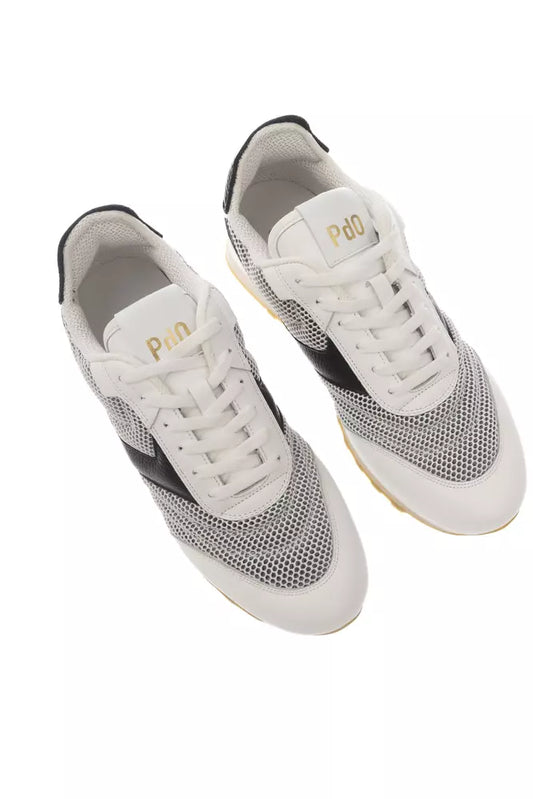 Gray Leather Men Sneaker