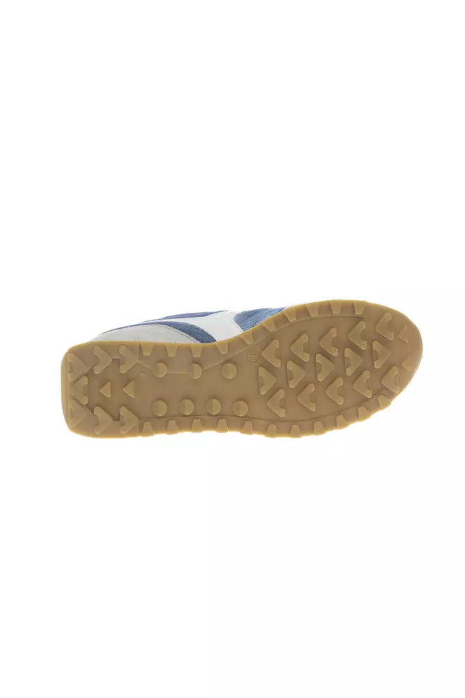 Light Blue Leather Men Sneaker
