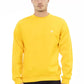 Yellow Cotton Men Sweater
