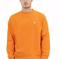Orange Cotton Men Sweater